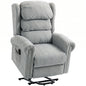 Velvet-Feel Electric Riser Recliner Chair - Grey