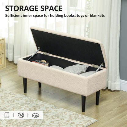 57L Teddy Fleece Storage Ottoman
