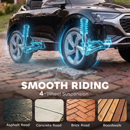 Audi Q8 etron Sportback Licensed Ride on Car with Remote Control, Four-Wheel Suspension, Soft Start for Ages 3-4