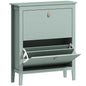 Modern Two-Drawer Shoe Cabinet - Green