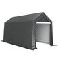 3.6 x 2.1m Portable Outdoor Shed, with Window - Dark Grey