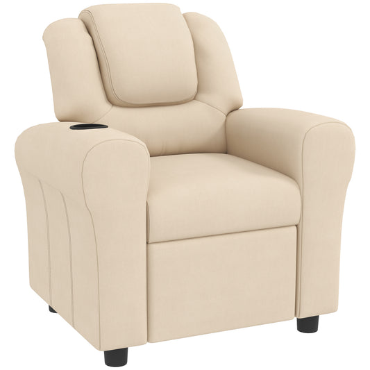 Kids Recliner Chair, PU Leather with Adjustable Backrest, Footrest, Padded Headrest