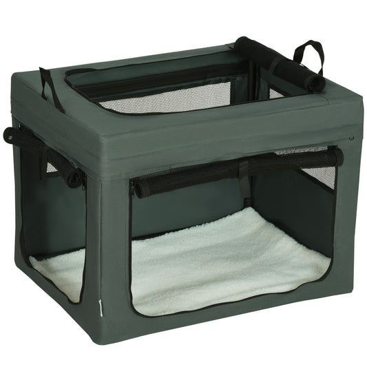 69cm Pet Carrier, with Cushion, for Miniature and Small Dogs - Grey
