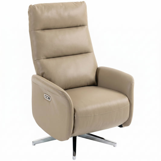 Power Recliner Chair, Swivel Electric Reclining Chair with Type C+USB, Recliner Armchair with Footrest