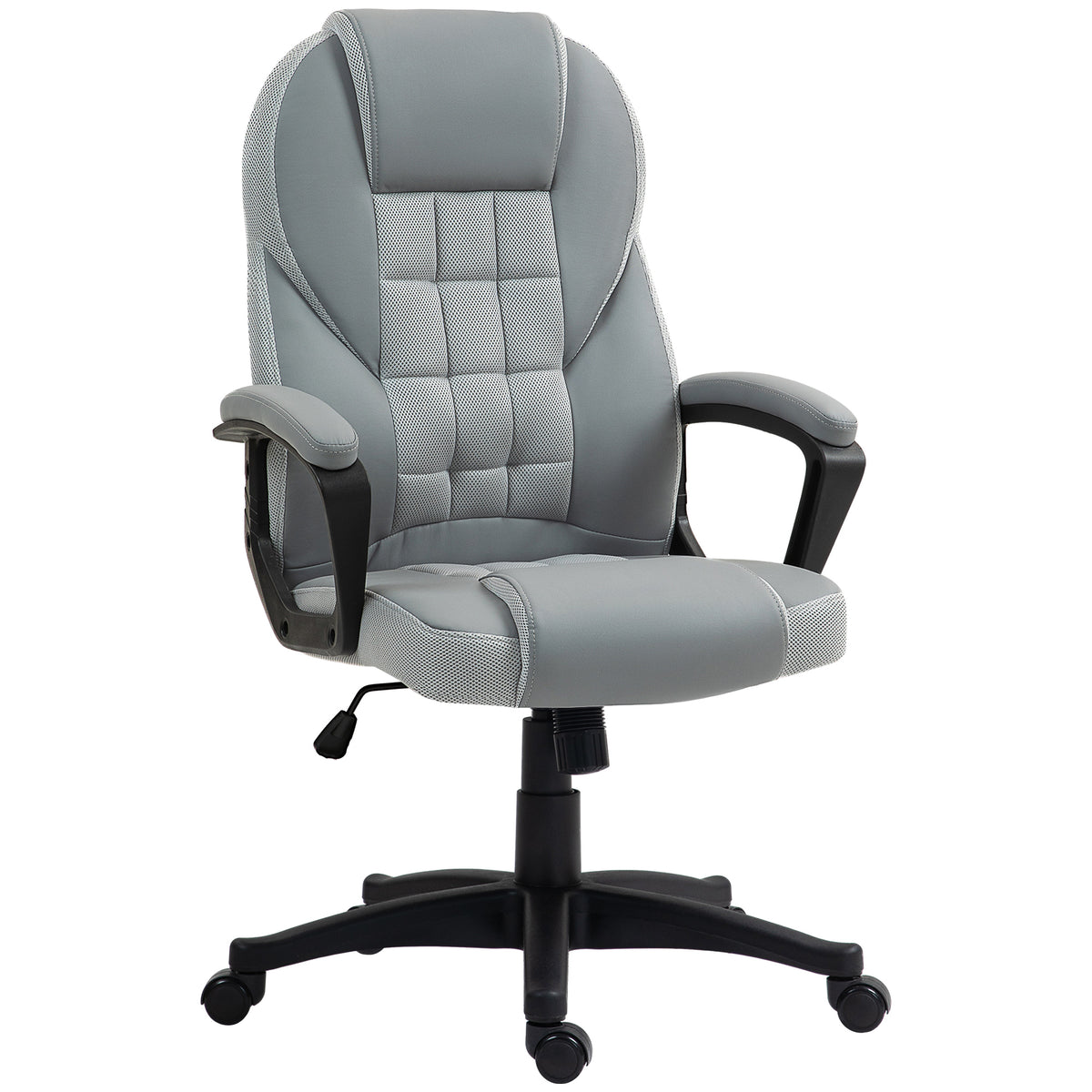 Faux Leather Office Chair - Grey