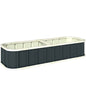 Galvanised Raised Garden Bed, 5 x 2 x 1 ft Metal Planter with Gloves and Folded Edging, Dark Grey