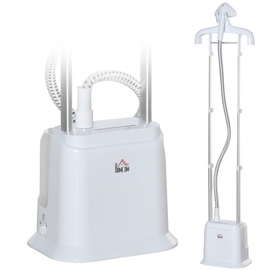 Upright Garment Clothes Steamer with 6 Steam Setting, 45s Fast Heat-up, 1.7L Water Tank and 35g/min steam flow, Wrinkle and Odour Remover Suitable for all Fabrics, 1960W, White