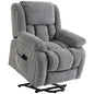 Recliner Armchair Lift Chair, Electric Recliner Chair with Vibration Massage and Heat, Wide Seat, USB Port, Light Grey