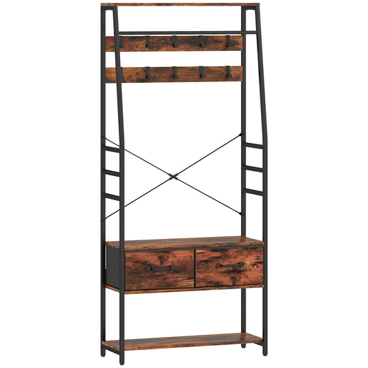 6-in-1 Industrial-Style Hallway Organiser