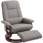 Reclining Swivel Chair, with Footrest - Grey