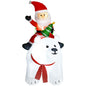 6.6ft Inflatable Santa Riding Polar Bear Decoration