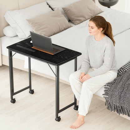 Folding Small Desk on Wheels