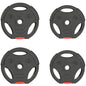 Weight Plates Set, with Two 5kg and Two 2.5kg weights, Black