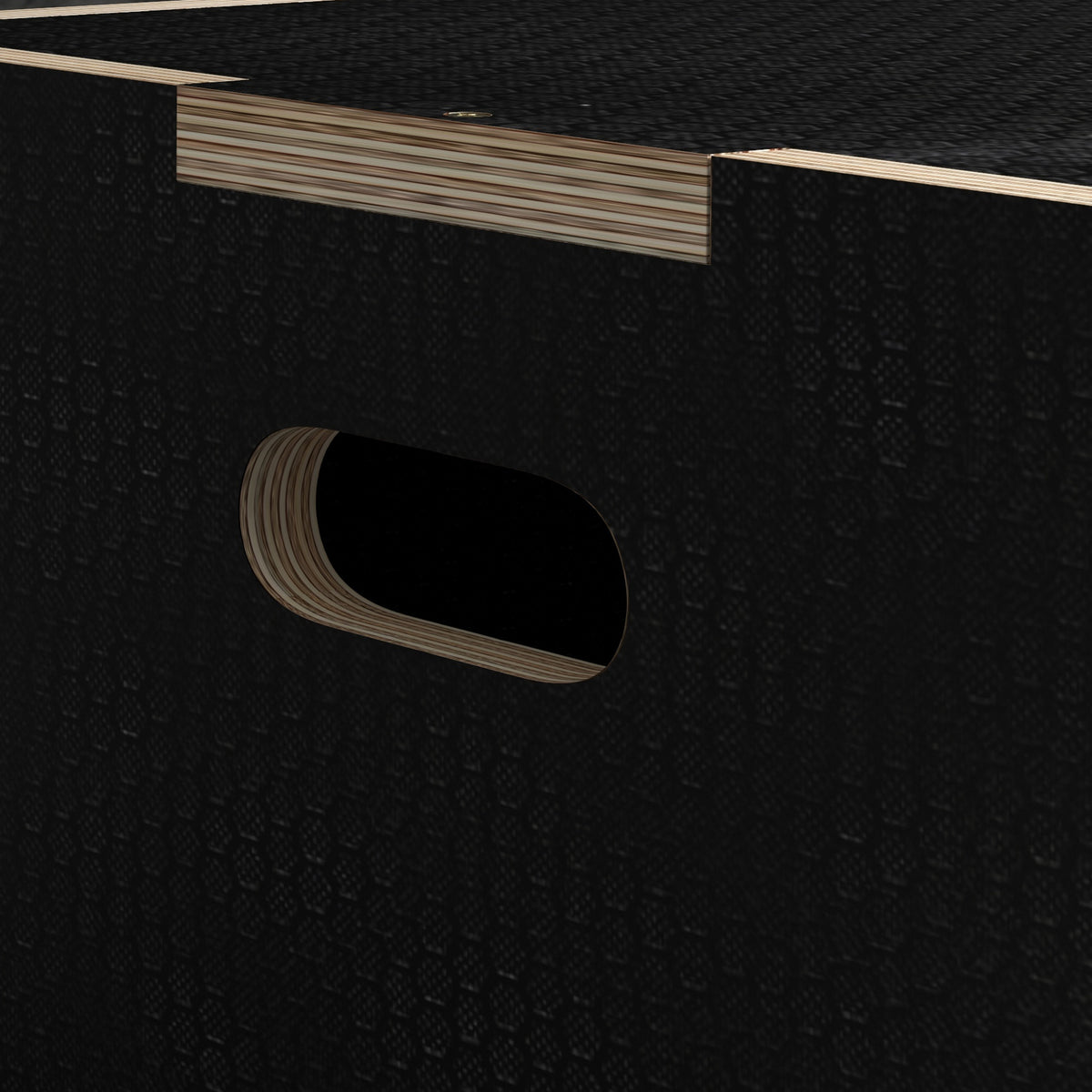 Multi-Faceted Jump Box, Wooden Step Up Box, for Home, Gym, Exercise, 16.1"/20.1"/24" - Black