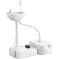 Portable Camping Sink with Running Water and Wastewater Tank, Hand Wash Basin with Rolling Wheels, Foot Pump, Soap Dispenser for Outdoor Events, Gatherings, Picnic
