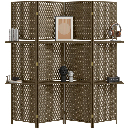 Wave Fibre Freestanding Folding Privacy Screen Panels, Room Divider