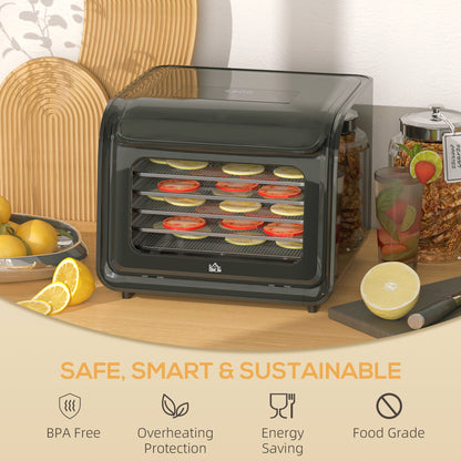 35-70°C Six-Tray Food Dehydrator - Black