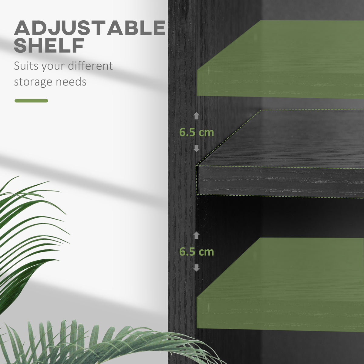 2 Tier Bookshelf, Low Bookcase with Adjustable Shelf, 2 Compartments for Home Office, Living Room, Study