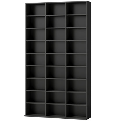 835 CD/500 DVD Storage Unit, Blu-ray Media Storage Shelf with 27 Compartments and 21 Adjustable Shelves