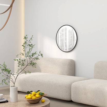61cm Decorative Wall Mirror for Bedroom Living Room, Modern Round Bathroom Mirror for Home Decor