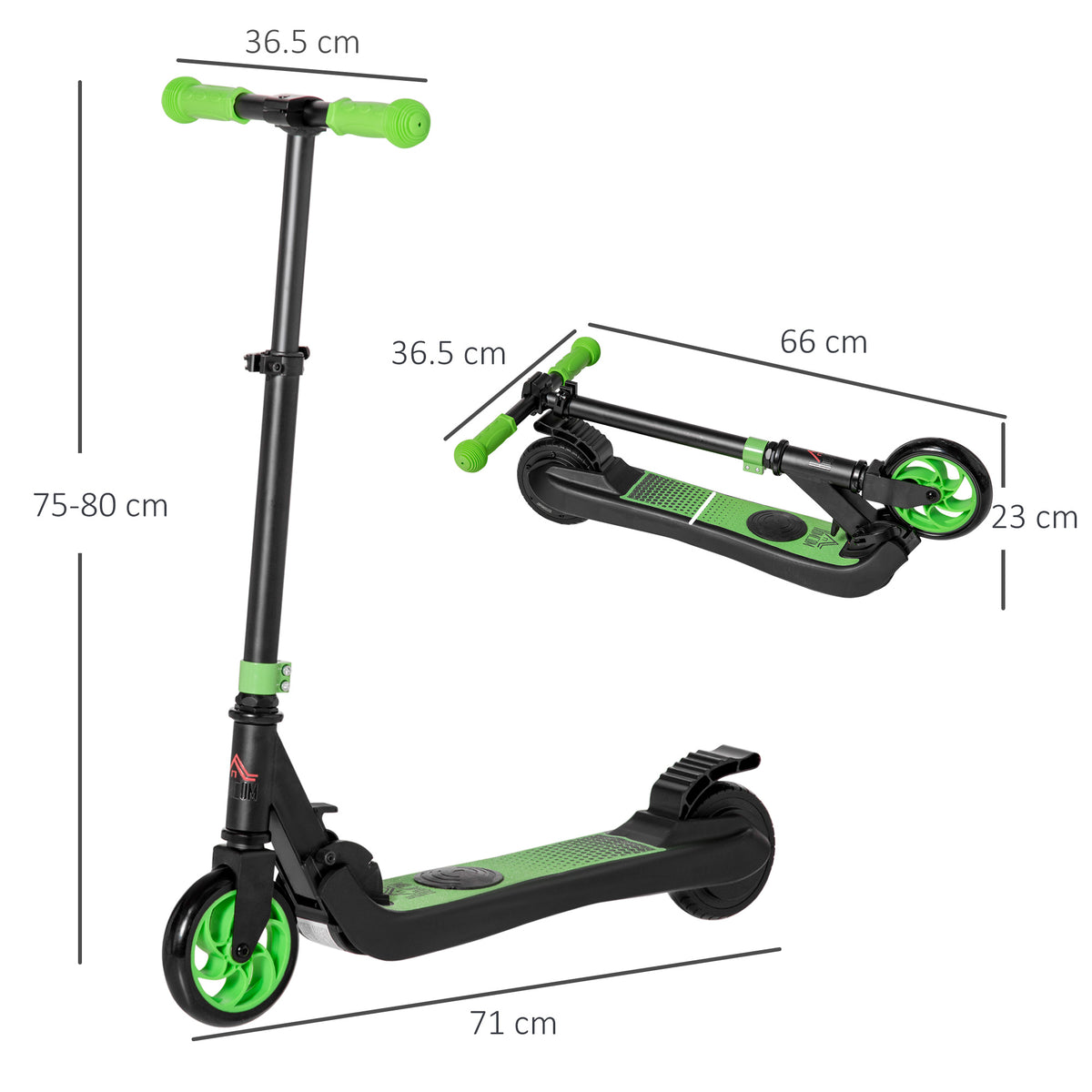 Folding Electric Scooter with Brake, for Ages 6+ Years, 8km/h Maximum Speed