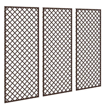 Garden Trellis, Decorative Trellis Panels for Climbing Outdoor Plants, Natural Wood Finish