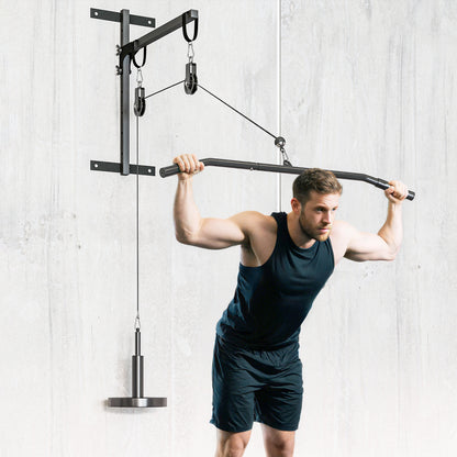 Weight Pulley System, Cable Pulley System for Home Gym, Cable Machine LAT Pull Down Attachment for Biceps Curl, Tricep, Arm Workouts