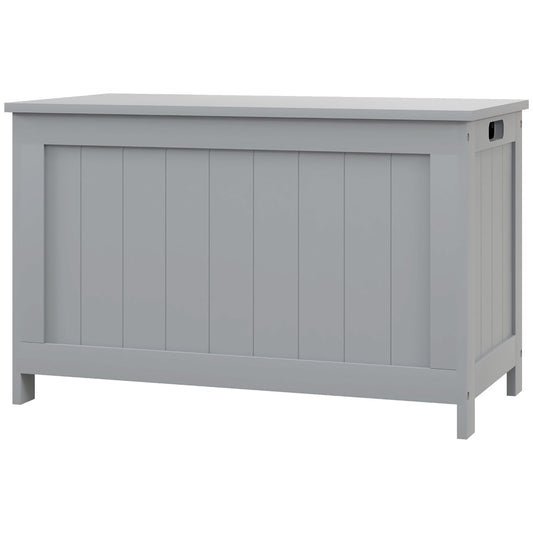 Storage Chest, Modern Storage Trunk with 2 Safety Hinges and Cut-out Handles, Wooden Toy Box for Living Room, Entryway, 76 x 40 x 48 cm