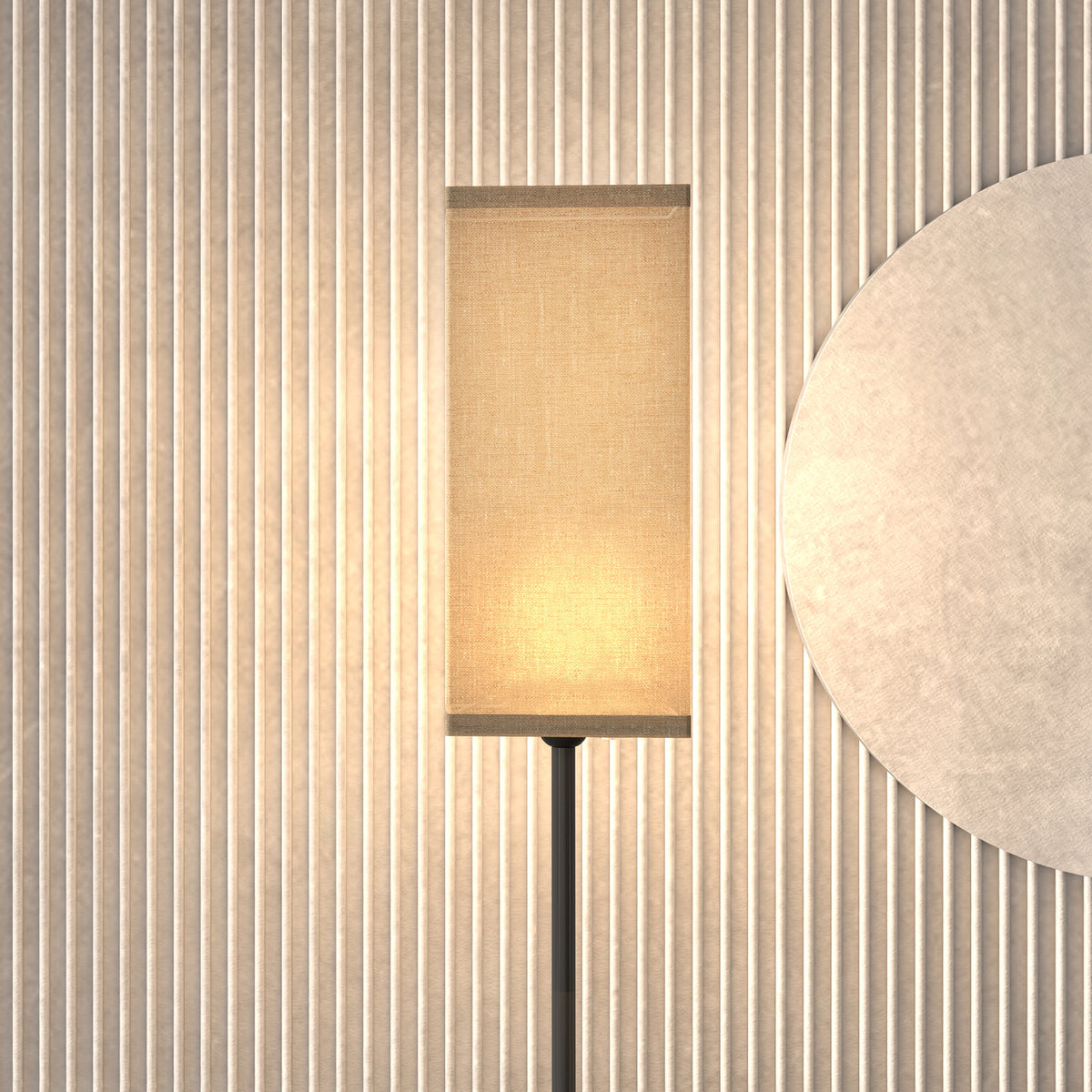 Floor Lamp, Modern Standing Lamp with Linen Shade and Foot Switch, Tall Lamps for Bedroom, Bulb not Included