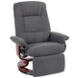 Reclining Swivel Chair, with Footrest - Grey