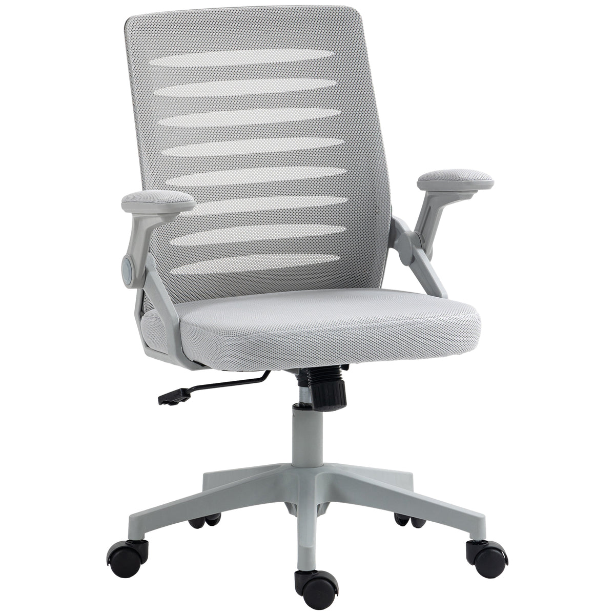 44-53.5cm Adjustable Height Work Chair, with Mesh Back - Grey