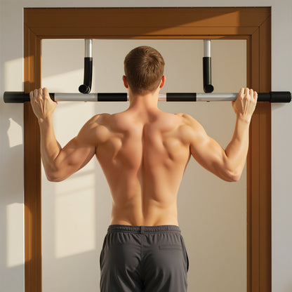 Doorway Pull up Bar, Door Frame Chin up Push up Bar for Home Gym Upper Body Workout, No Drilling or Screws