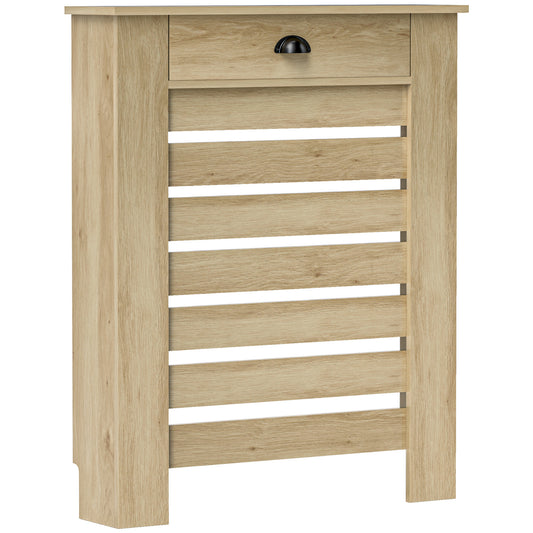95.5H x 78Wcm Radiator Cover, with Drawer - Oak