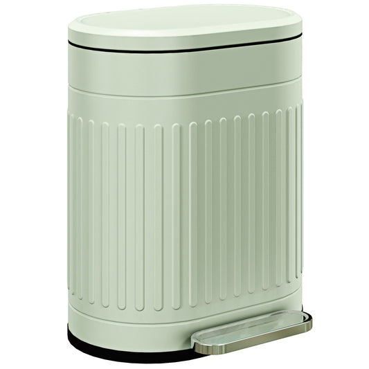 20L Metal Kitchen Bin, with Soft-Close Lid - Light Green