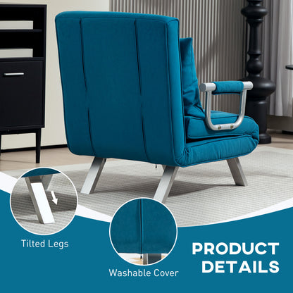 4-in-1 Faux Suede Chair Bed