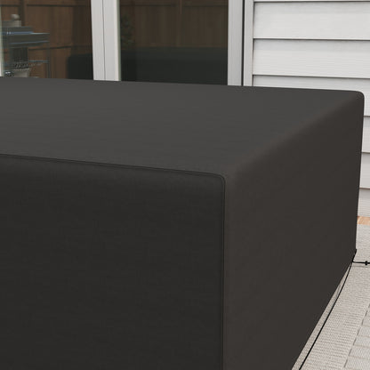 Outdoor Garden Furniture Cover Waterproof, Anti-UV 600D Heavy Duty Oxford Fabric Patio Furniture Cover for Rectangular Sofa Table Set, Black, 245 x 165 x 66 cm