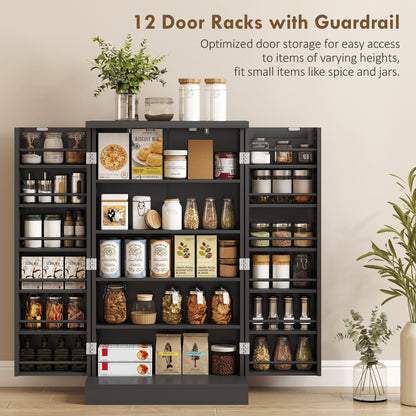 Kitchen Cupboard, Freestanding Multi-Storage Kitchen Pantry Cabinet with Adjustable Shelves