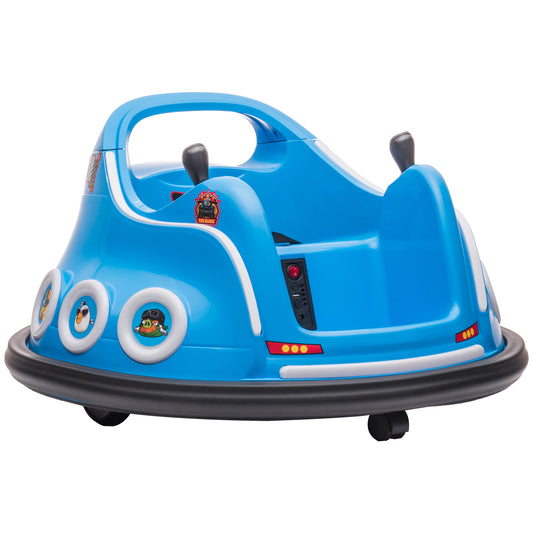 Angry Bird Licensed Waltzer Car, 12V Kids Bumper Car w/ Joysticks, Remote, Music LED Lights