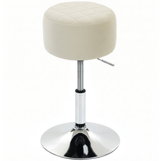 Bar Stool Adjustable Swivel Chair Velvet-Feel Seat 1 Piece