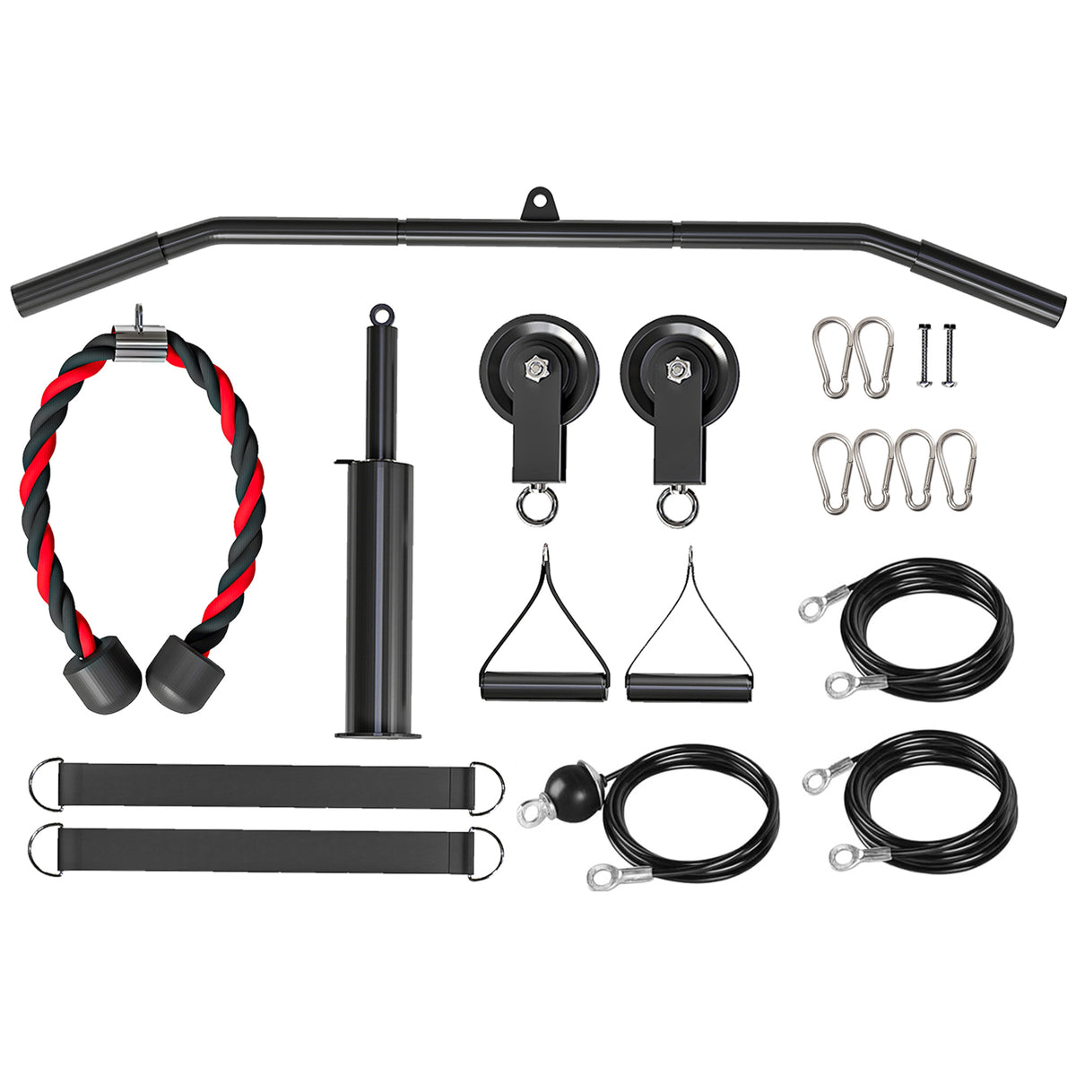 Weight Pulley System, Cable Pulley System for Home Gym, Cable Machine LAT Pull Down Attachment for Biceps Curl, Tricep, Arm Workouts