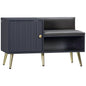 Shoe Storage Unit, with Padded Seat - Grey