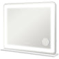 Vanity Mirror with Lights, Large 80x62 cm Lighted Makeup Mirror with 3 Colour, 10X Magnifying, USB Charging Port, Touch Screen, Tabletop or Wall Mounted Design, White