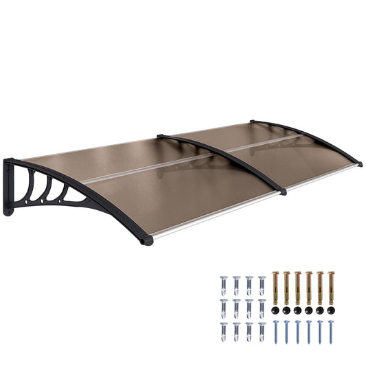 Front Door Canopy, Waterproof Outdoor Awning, 75 x 195 cm Rain Shelter for Window, Porch and Front/Back Door