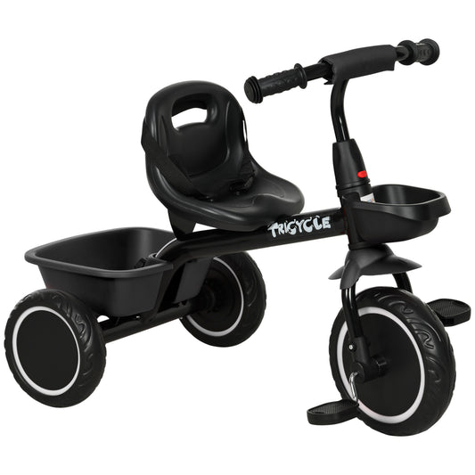 Kids Trike for 2-5 Years with Adjustable Seat, Pedal, Baskets
