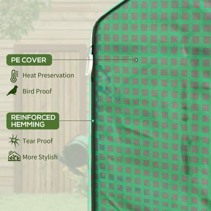 Greenhouse Cover Replacement Walk-in PE Hot House Cover with Roll-up Door and Windows, 140 x 73 x 190cm
