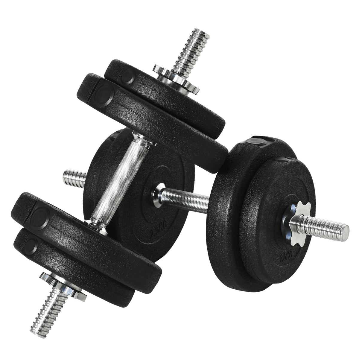 20KG Adjustable Weights Dumbbells Set, Dumbbell Hand Weights for Home Office Gym Body Fitness Lifting Training, Black
