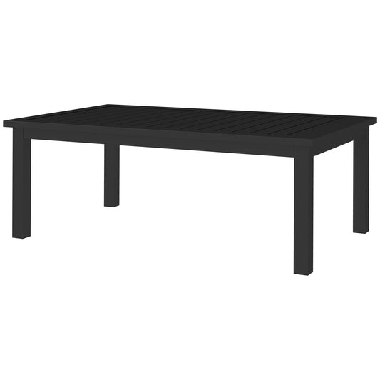 100cm x 60cm Aluminium Outdoor Coffee Table - Black