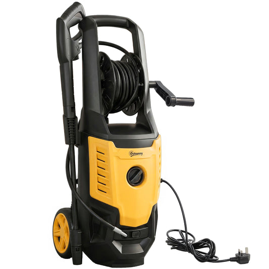 2200W High Pressure Washer, 170 Bar Pressure Washer with Adjustable Nozzle and 6M Hose, 33 x 31.5 x 80.5 cm, Yellow