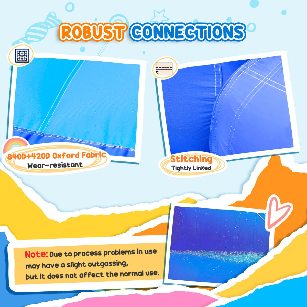 4 in 1 Large Bouncy Castle with Blower, Inflatable Bounce House with Double Slides, Trampoline, Inflatable House Pool, Climbing Wall, Carrybag for Kids Age 3-8, 3.8 x 3.7 x 2.3 m