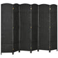 6 Panel Folding Room Divider, Freestanding Privacy Screen for Living Room, Bedroom and Office, 240 x 170cm, Black